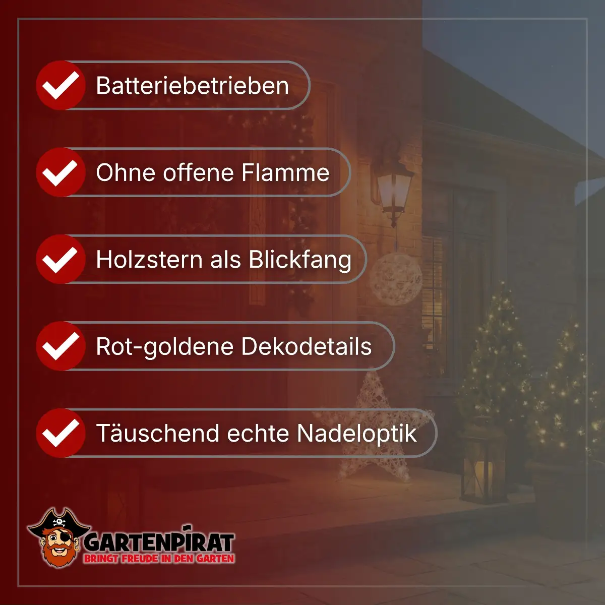 Adventsgesteck beleuchtet batteriebetrieben