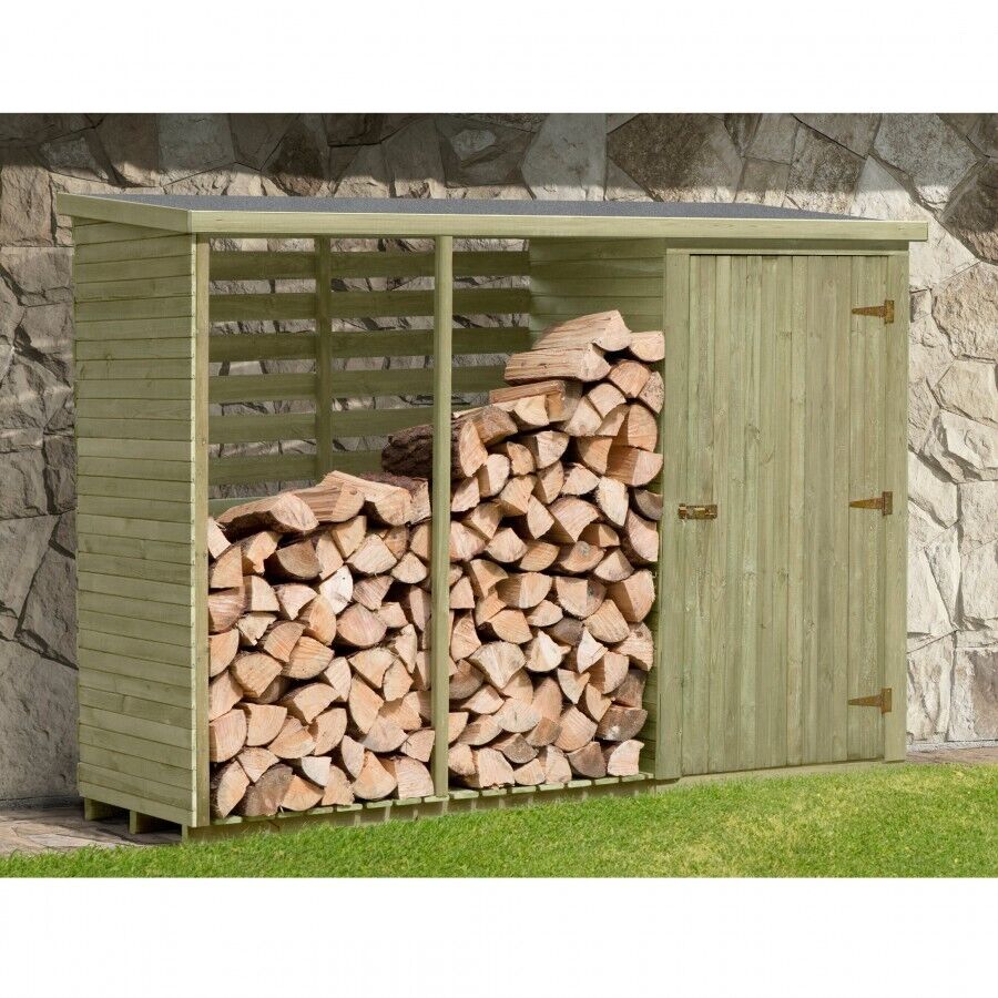 Kaminholzregal 280x100x200 cm mit Rückwand für 2,8 m³ Brennholz