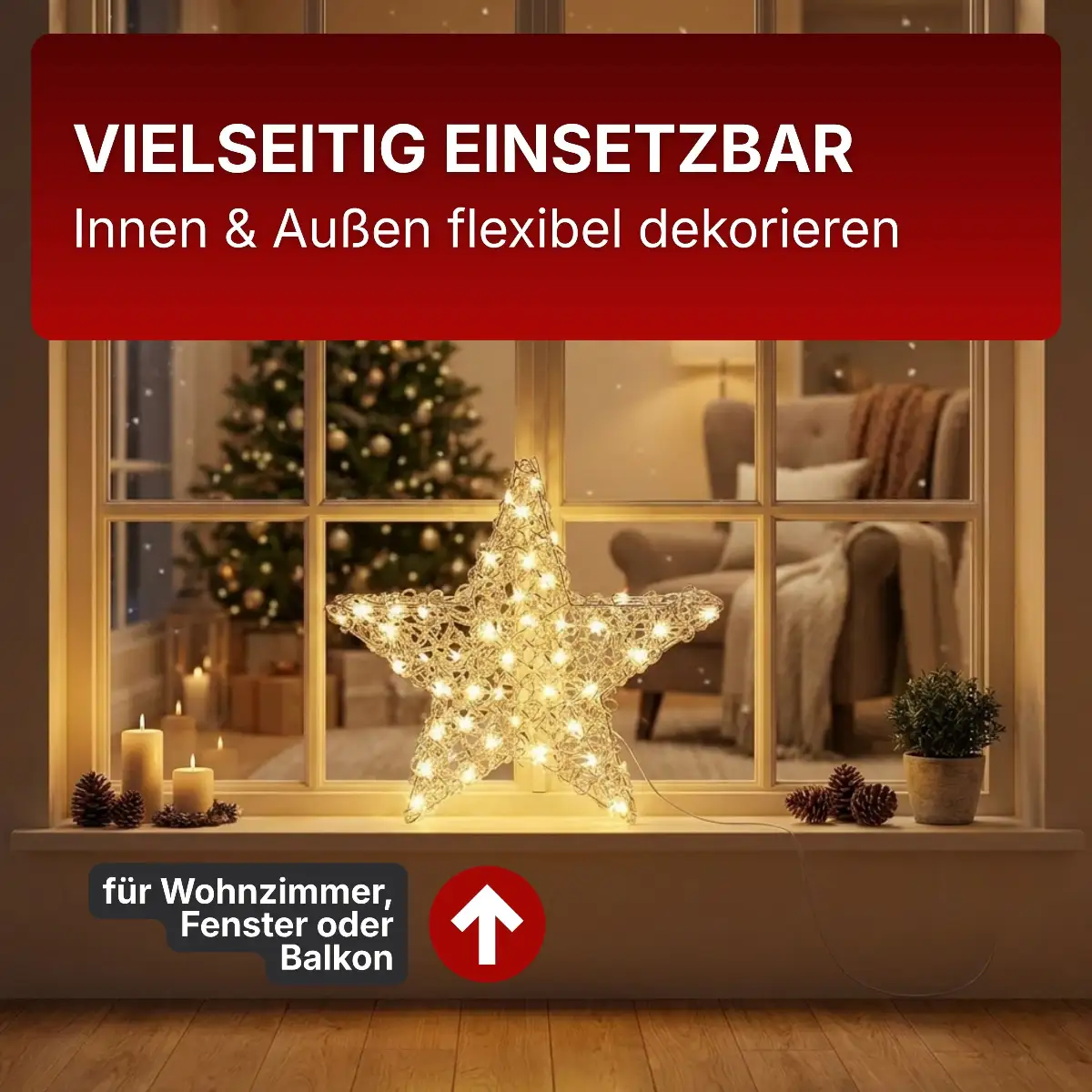 LED-Stern für innen und außen