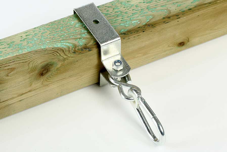 1x Schaukelhaken für Vierkantbalken 9 x 9 cm