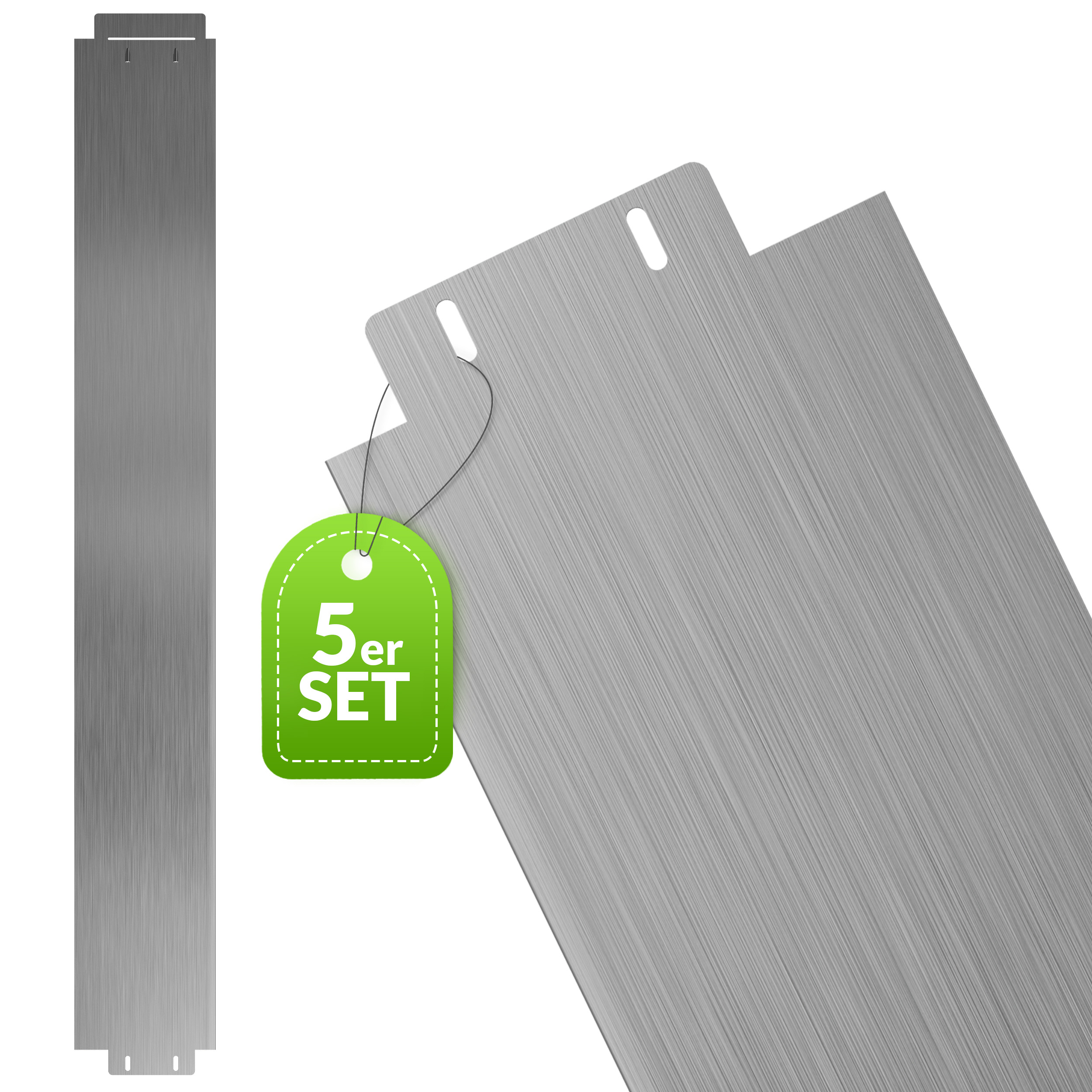 Rasenkante Metall verzinkt 500 cm (5x100 cm) Höhe 18 cm Mähkante Beeteinfassung