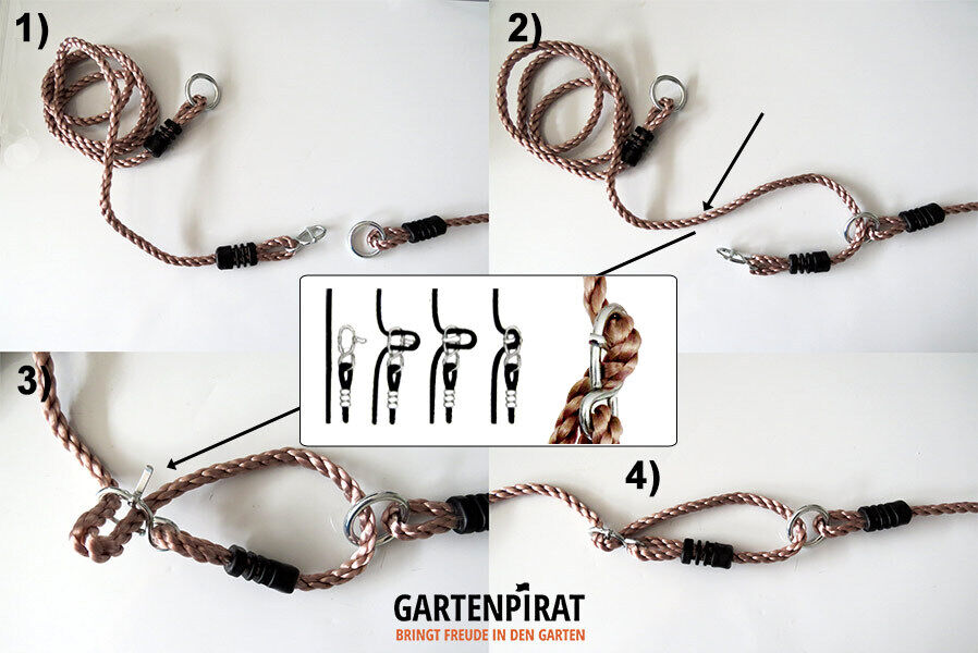 Verlängerungsseil für Schaukel 2 Stück Seil Schaukelseile verstellbar 110-180 cm