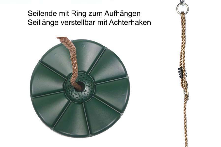 Tellerschaukel aus Kunststoff Affenschaukel Schaukelsitz Schaukelteller für Kinder Spielturm