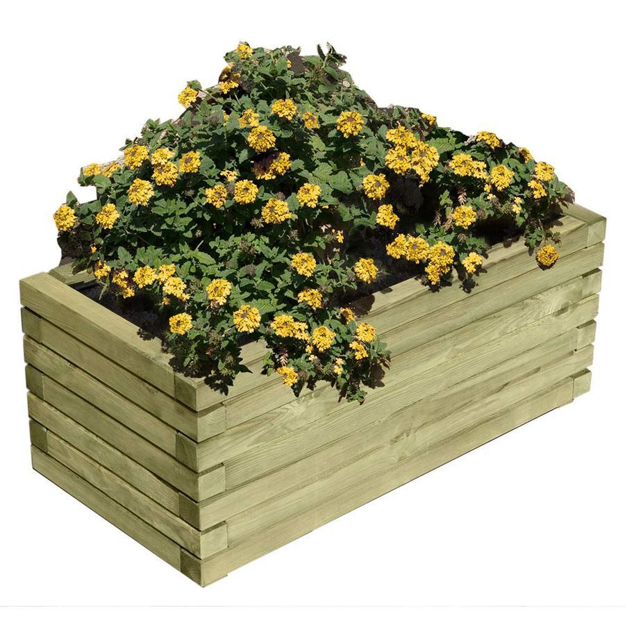 Pflanzkasten aus kesseldruckimprägniertem Holz Pflanzkübel rechteckig Blumenkasten
