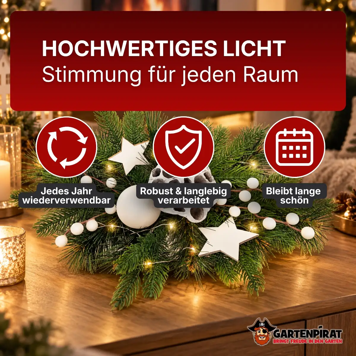 Adventsgesteck wiederverwendbar