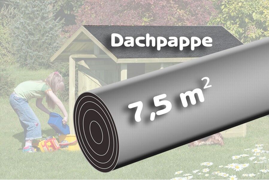Dachpappe R333 schwarz besandet inkl. 100 Stück Dachpappnägel