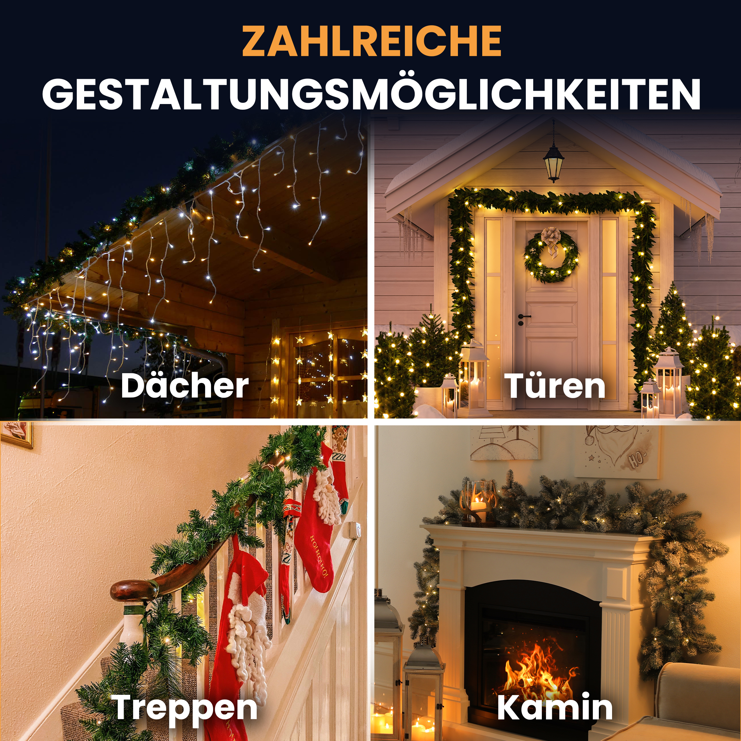 6imOqIFDzsWCwA Künstliche Tannengirlande mit Beleuchtung LED Weihnachtsdeko Weihnachtsgirlande