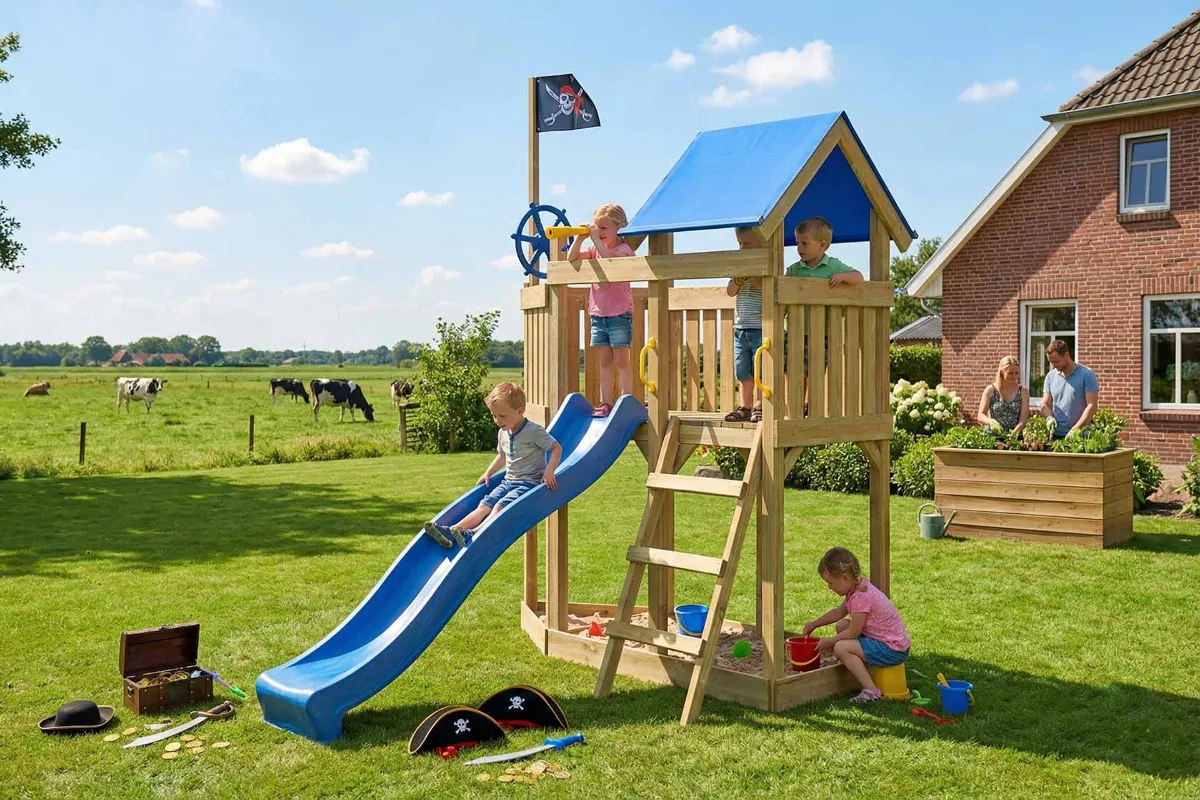 Spielturm Georg Aktiv mit Podest und Leiter