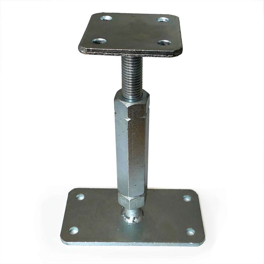 P-Pfostenträger verstellbar 160-220 mm Stützenfuß aus Stahl verzinkt Typ P höhenverstellbar Carport