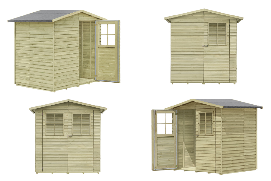 Holzgerätehaus Tammo Kiefer KDI Stülpschalung 180 x 145 cm