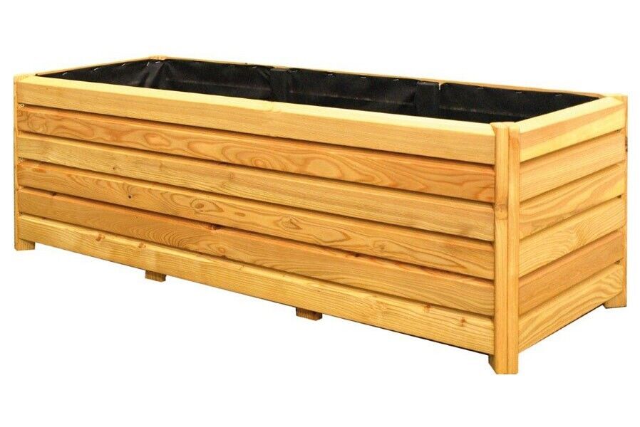 Pflanzkasten Catania aus Lärchenholz Blumenkasten rechteckig Pflanzkübel Holz