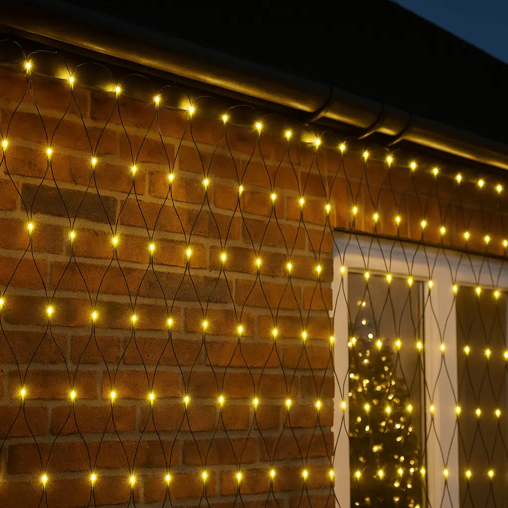 LED-Lichternetz 4×1 m warmweiß 160 LED