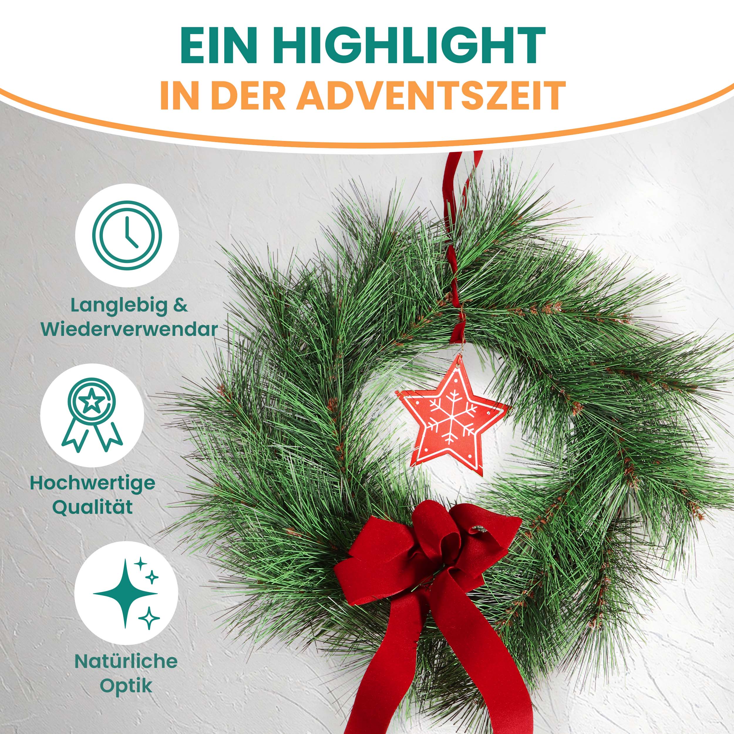 Advents-Türkranz Türschmuck Ø 36 cm