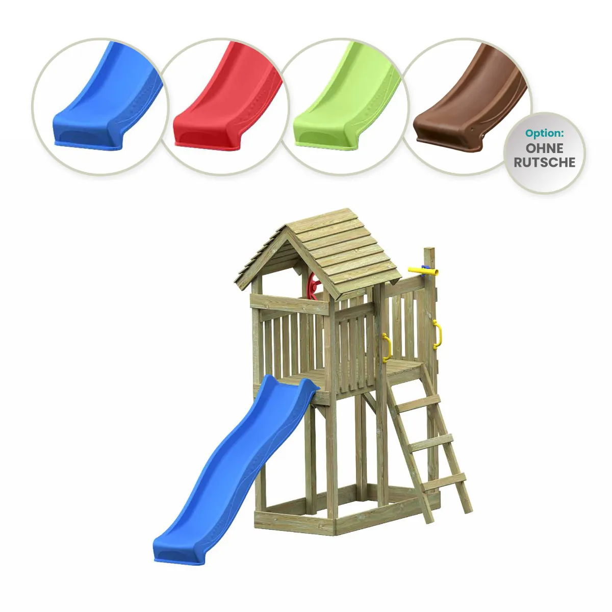 Spielturm Andrea Aktiv mit Podest und Leiter