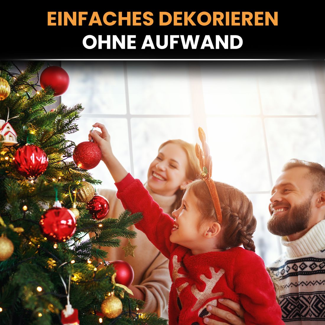 Weihnachtsbaum-Lichterkette mit Ring für Weihnachtsbäume warmweiß Timer-Funktion 