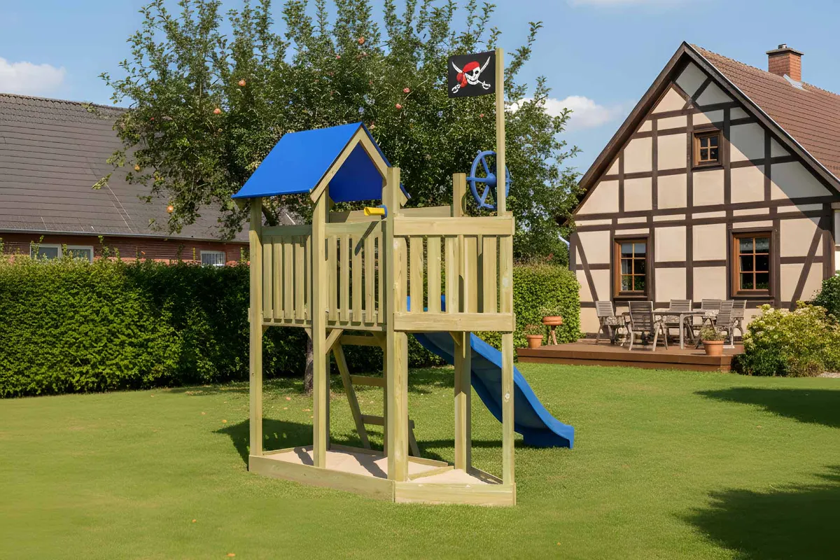 Spielturm Georg Aktiv mit Podest und Leiter