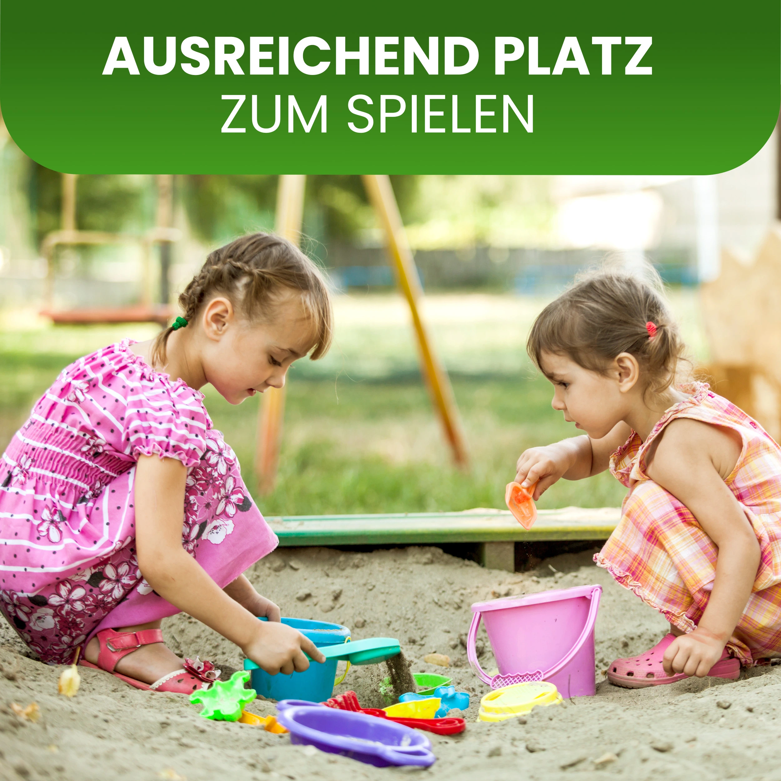 Sandkasten Nicki 147x147 cm Kiefer Naturholz Sandkiste Buddelkiste Spielkasten Sandbox