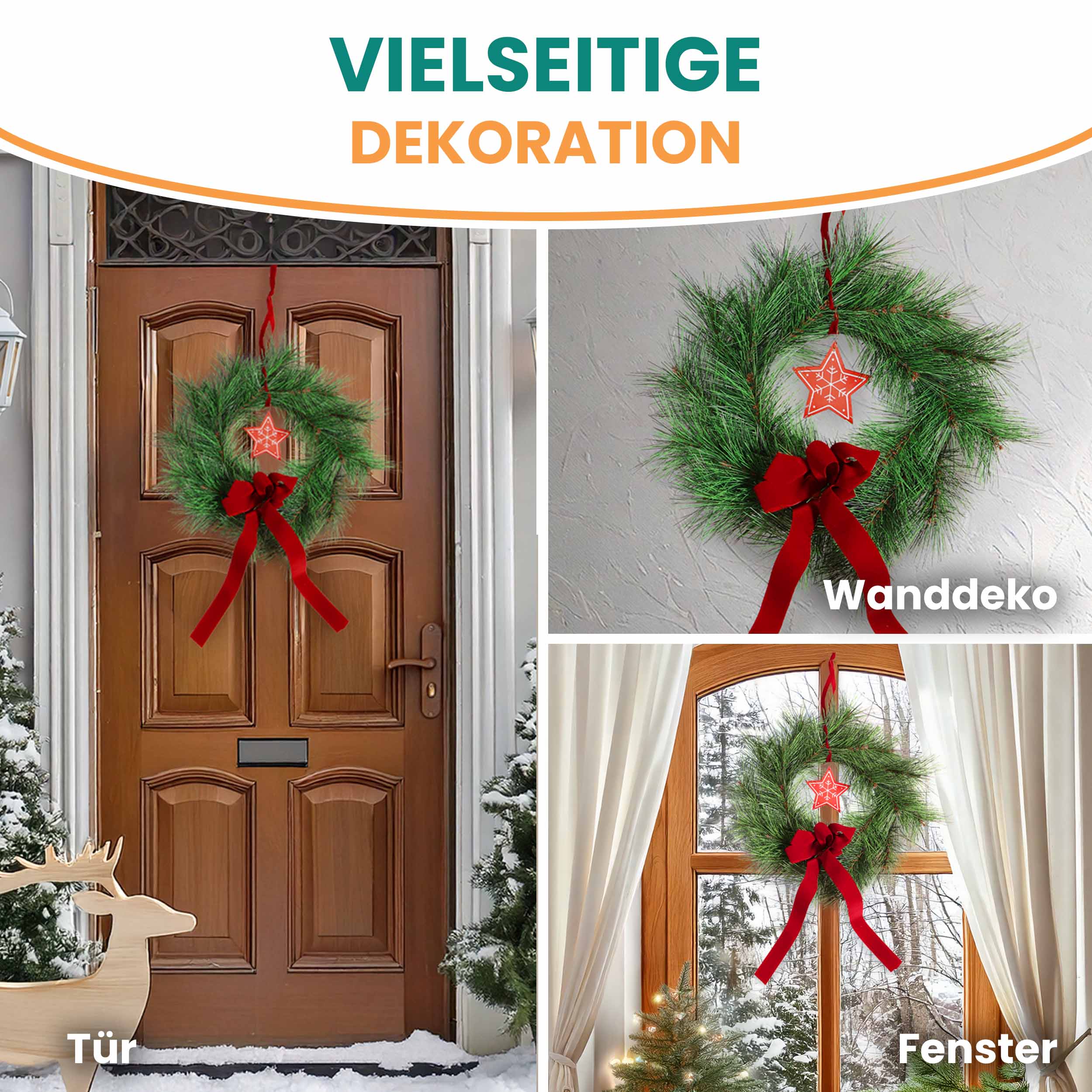 Advents-Türkranz Türschmuck Ø 36 cm