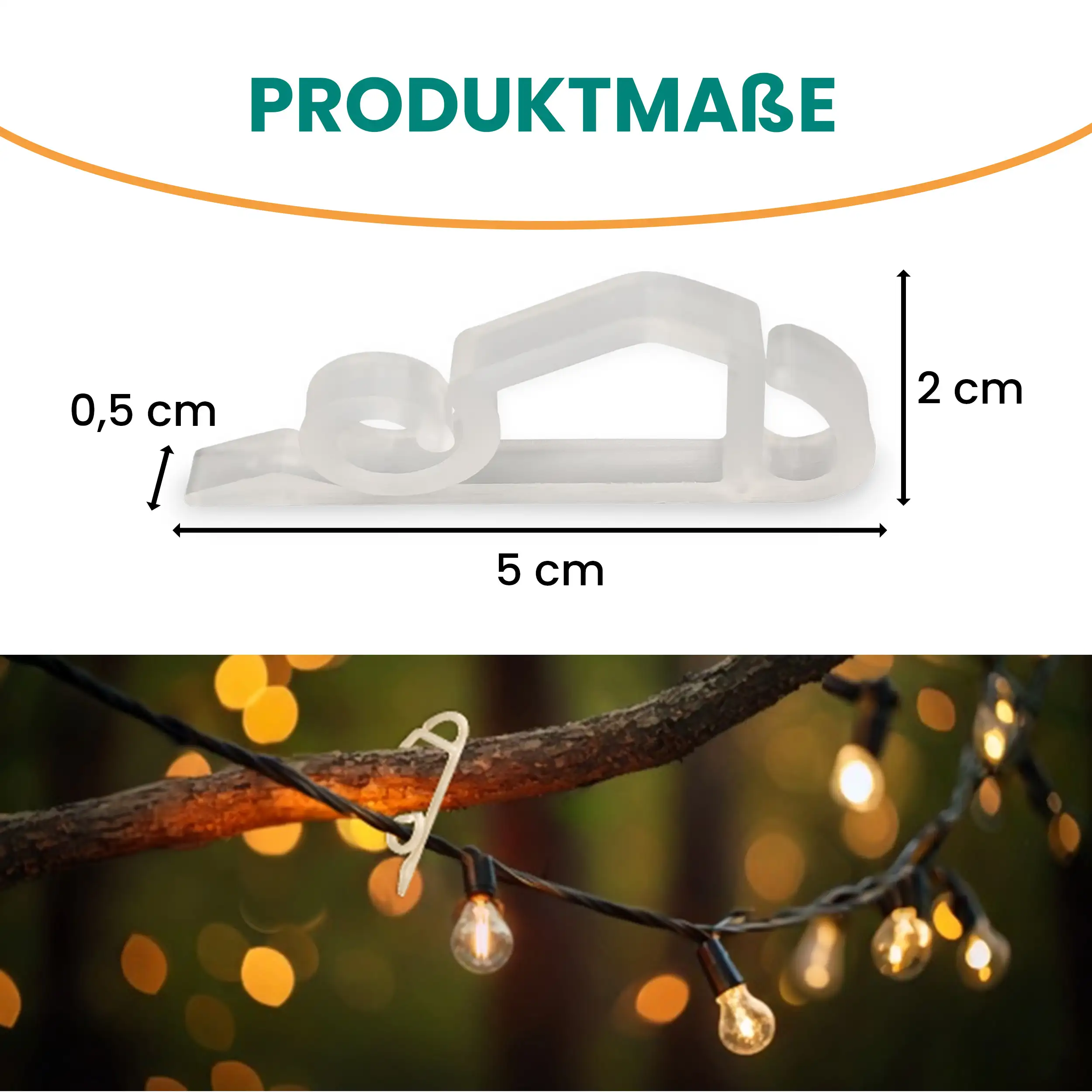 Befestigungshaken für Lichterketten 20 Stück transparent Dachrinnenhaken Kunststoffhaken Befestigungshaken für Lichterketten 20 Stück transparent Dachrinnenhaken Kunststoffhaken