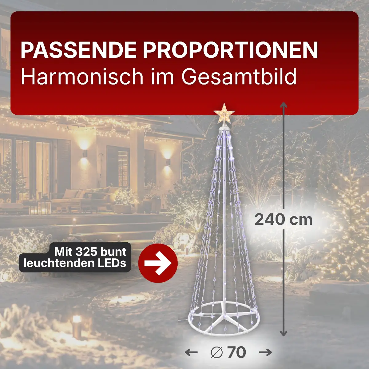 RGBIC LED Weihnachtsbaum 2,4 m