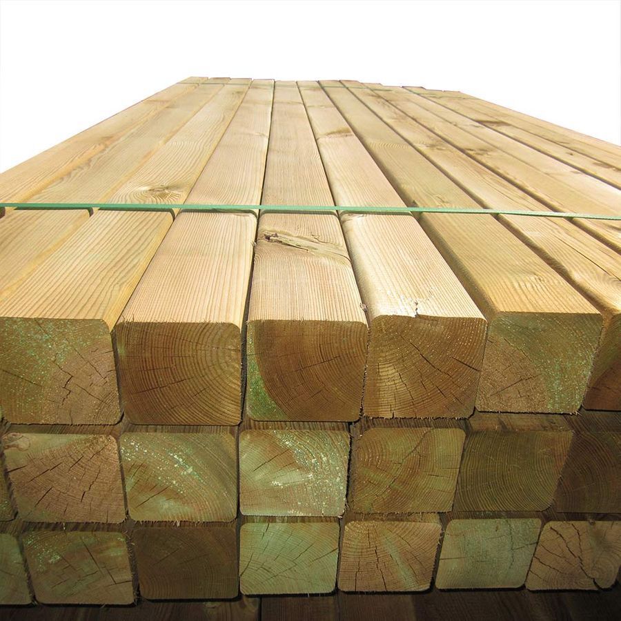 Holzpfosten 10 Stück Pfosten 9x9 cm Holz kesseldruckimprägniert Länge