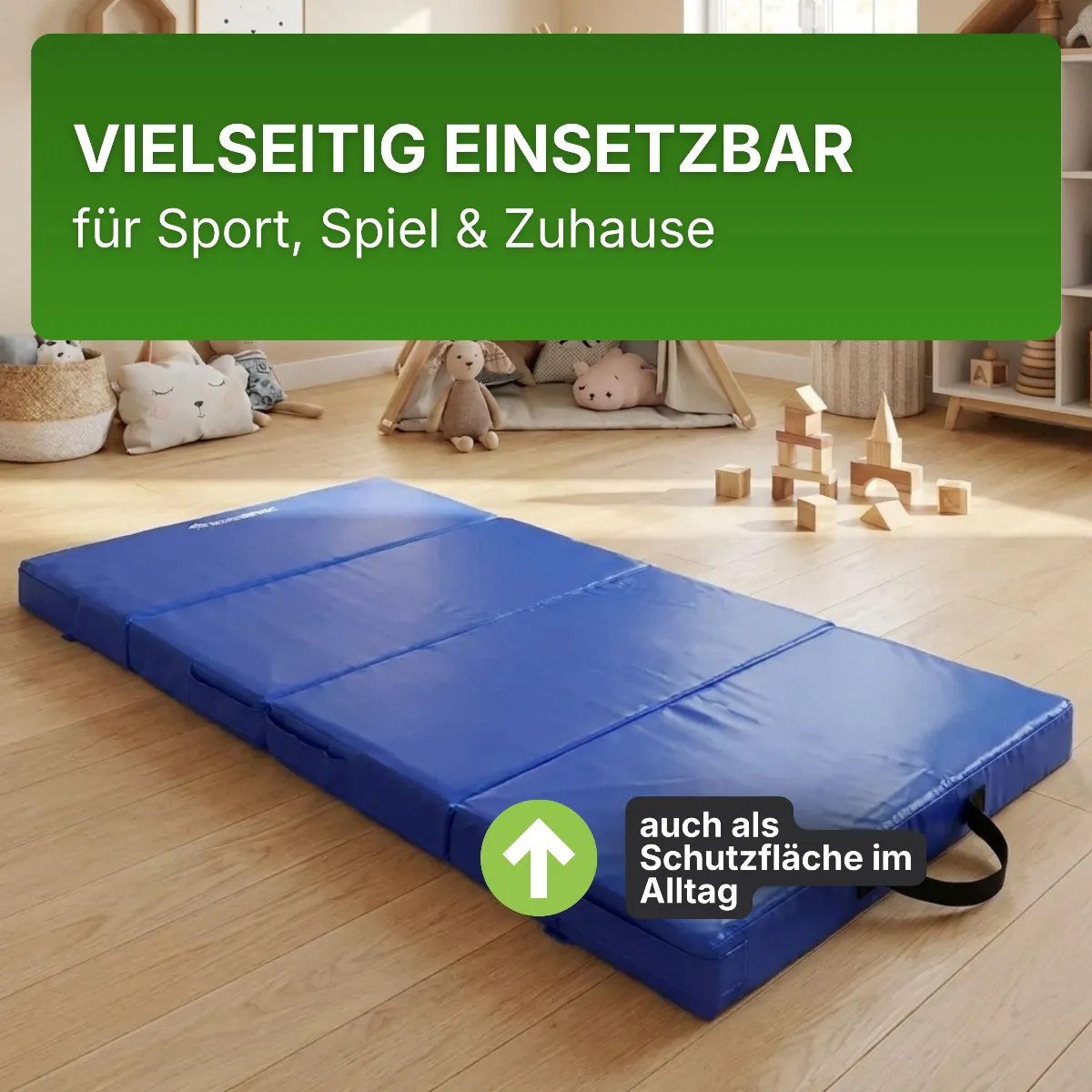 Universal Bodenmatte 4-teilig 200x100x10 cm Bouldermatte Weichbodenmatte klappbar