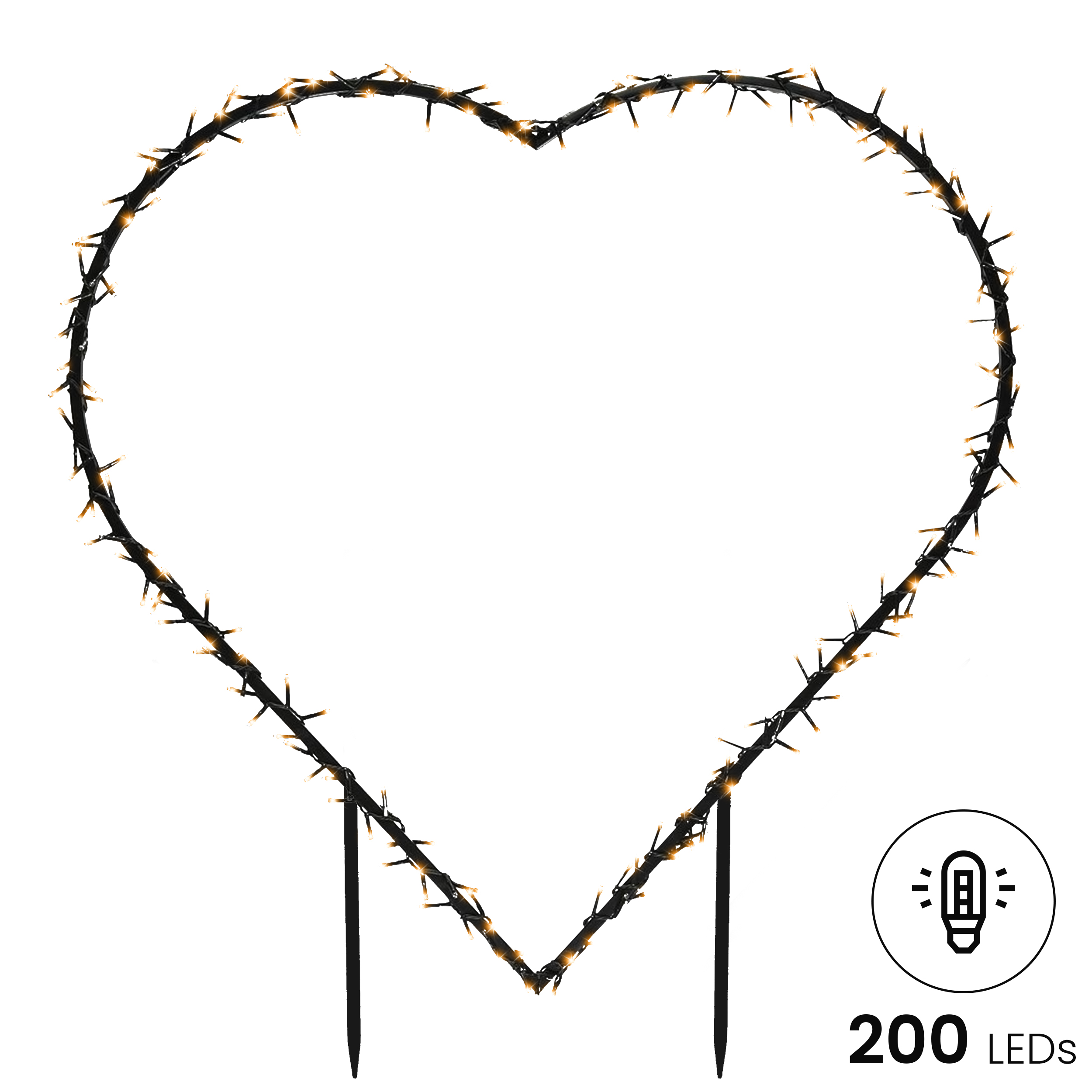 Weihnachtsdeko außen Figuren Herz Beleuchtung