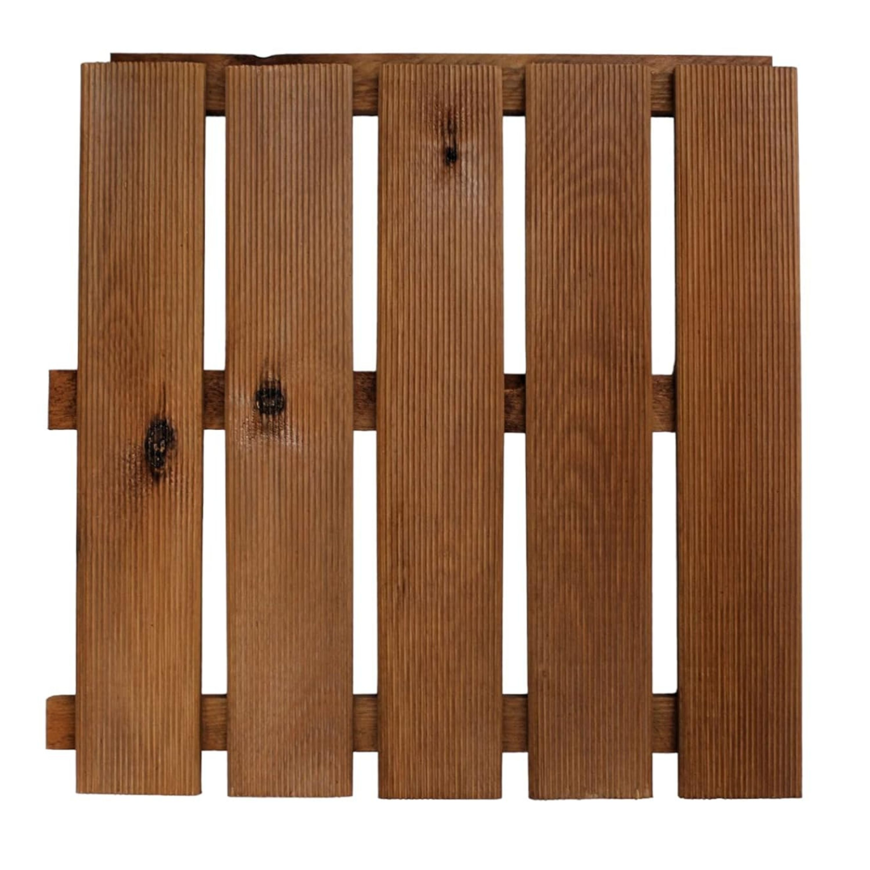 Holzfliese braun imprägniert 50x50 cm Fliese Bodenfliese Terrassenfliese