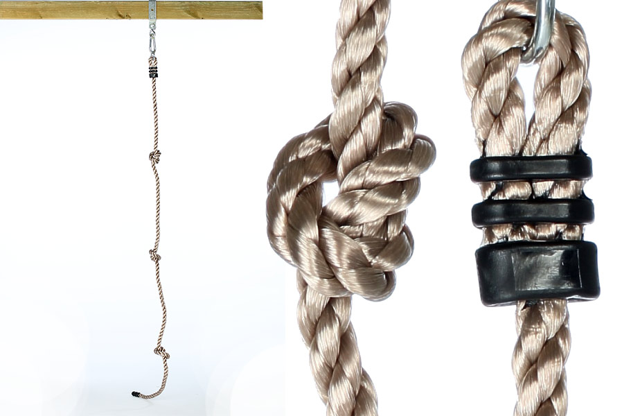 Kletterseil für Spielturm mit 3 Knoten, Länge ca. 200 cm