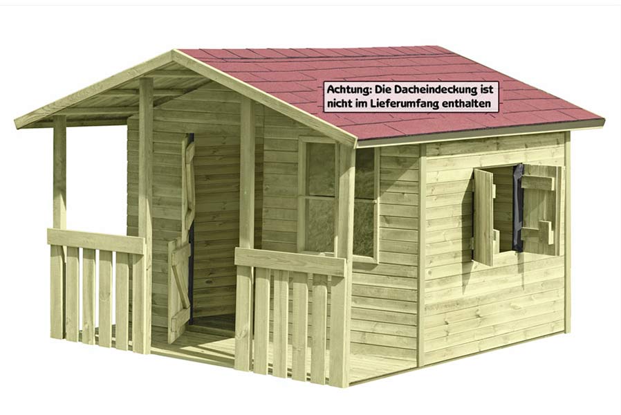 Spielhaus Holz 207x200 cm Kinderspielhaus Lisa
