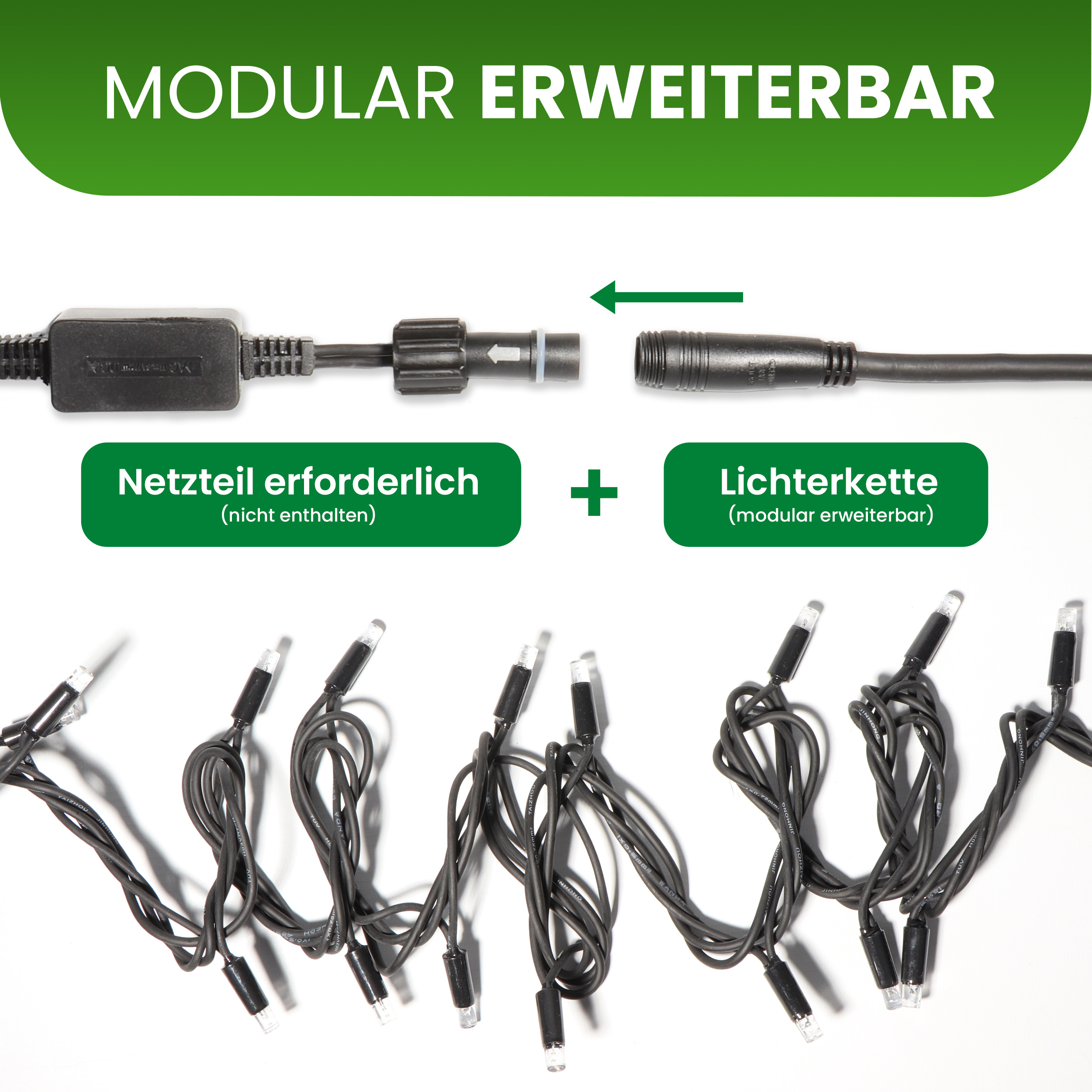 PRO CONNECT Eisregen-Lichterkette 3 m 60 LED warmweiß - IP44 für innen & außen