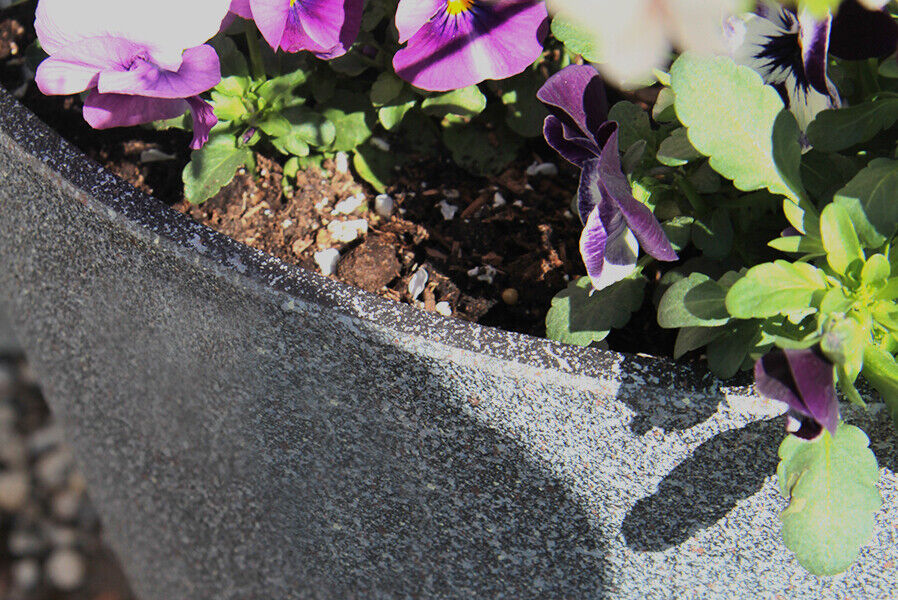 Pflanzkübel rund aus Kunststoff Pflanztopf für den Garten Blumentopf außen Übertopf